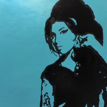 Painting titled "Amy Winehouse" by John Von Brown, Original Artwork, Acrylic