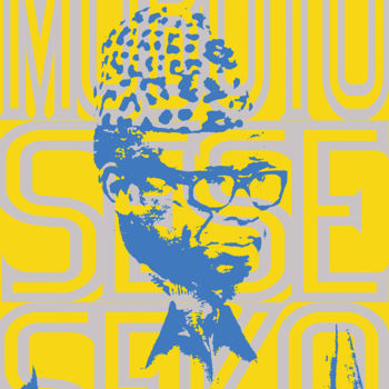 Pintura titulada "Mobutu" por John Von Brown, Obra de arte original