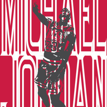 Painting titled "Michael Jordan" by John Von Brown, Original Artwork