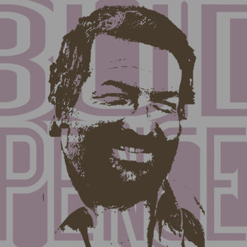 Painting titled "Bud Spencer" by John Von Brown, Original Artwork