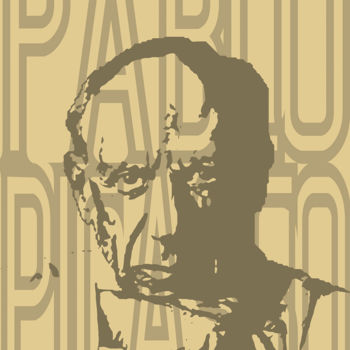 Pittura intitolato "Pablo Picasso" da John Von Brown, Opera d'arte originale