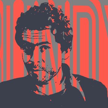 Digitale Kunst mit dem Titel "Ted Bundy" von John Von Brown, Original-Kunstwerk