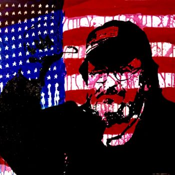 Painting titled "Michael Moore" by John Von Brown, Original Artwork, Acrylic