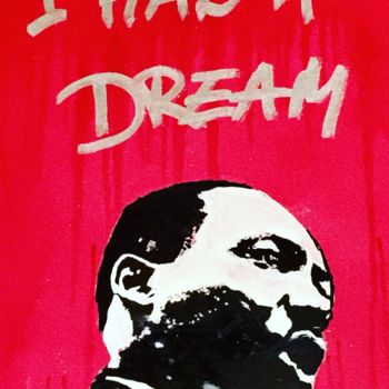 Malerei mit dem Titel "I had a dream" von John Von Brown, Original-Kunstwerk, Acryl