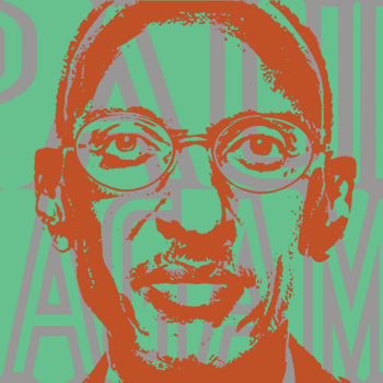 Digitale Kunst getiteld "Paul Kagame" door John Von Brown, Origineel Kunstwerk, Digitaal Schilderwerk