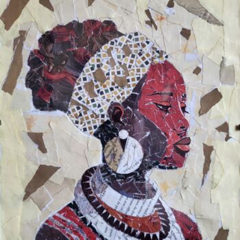 "Africaine" başlıklı Kolaj Johs tarafından, Orijinal sanat, Kolaj