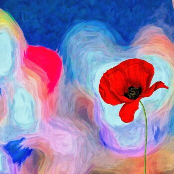 Digital Arts titled "Cosmic Flower" by Jokannan, Original Artwork, Digital Painting