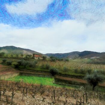Digital Arts titled "The Douro Valley" by Jokannan, Original Artwork, Digital Painting