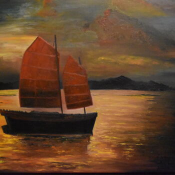 Painting titled "landscape painting…" by Joky, Original Artwork, Oil