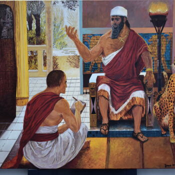 Painting titled "king painting" by Joky, Original Artwork, Oil