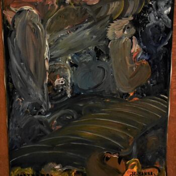 Pintura intitulada "Peinture abstraite,…" por Joky, Obras de arte originais, Óleo