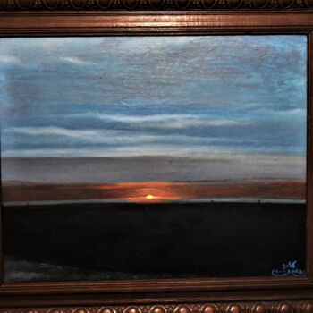 Painting titled "paysage plage de be…" by Joky, Original Artwork, Oil