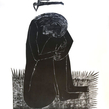 Estampas & grabados titulada "Aus der Serie Human…" por Jolanta Johnsson, Obra de arte original, Gofrado en papel
