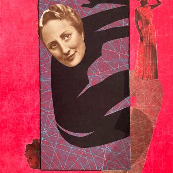 Collages getiteld "To be a woman -5" door Jolanta Johnsson, Origineel Kunstwerk, Acryl