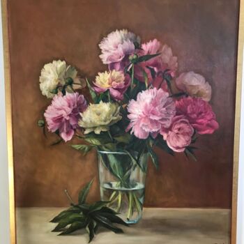Painting titled "Floral still life" by Jolanta Limonada, Original Artwork, Oil