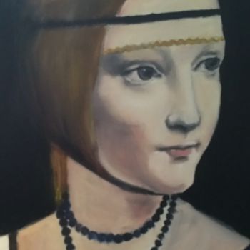 Painting titled "Lady" by Jolanta Storczyk, Original Artwork, Oil