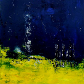 Painting titled "NOCTURNE" by Jolawa, Original Artwork, Oil