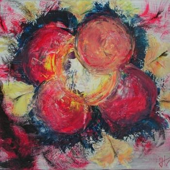 Painting titled "BUBBLES" by Jolawa, Original Artwork, Oil
