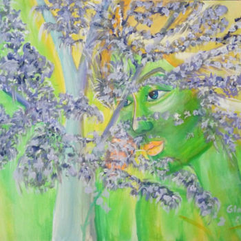 Painting titled "Spirit of the forest" by Olga Gladie, Original Artwork, Acrylic