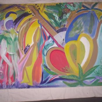 Painting titled "L'amour" by Maurice Nounon, Original Artwork