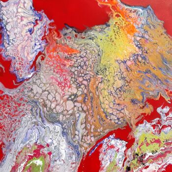 Peinture intitulée "Mer Rouge" par Jom, Œuvre d'art originale, Acrylique