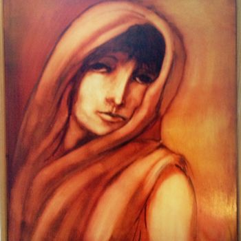 Painting titled "Visage de Sarah" by Jomaray, Original Artwork