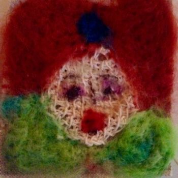 Textile Art titled "La rouquine" by Jomaray, Original Artwork