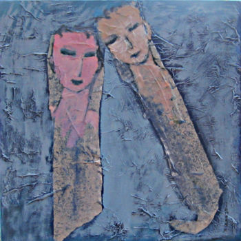 Painting titled "Être deux" by Jomaray, Original Artwork, Acrylic