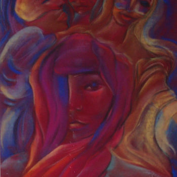 Peinture intitulée "carnaval" par Jomaray, Œuvre d'art originale, Pastel