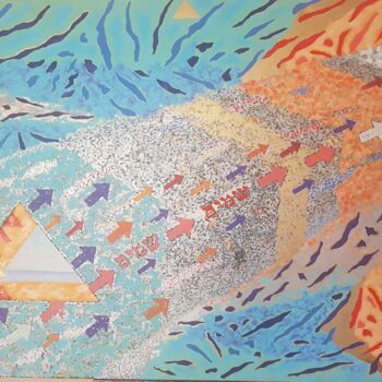 Peinture intitulée "Highway to heaven" par Jome Josh Machi-Rak (machi-rak), Œuvre d'art originale, Huile