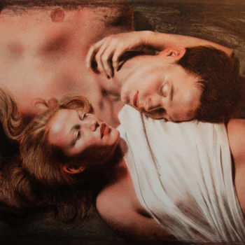 「Romeo & Juliet」というタイトルの製版 Jon Bøe Paulsenによって, オリジナルのアートワーク, リソグラフィー