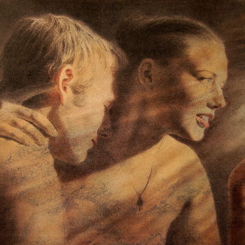 Incisioni, stampe intitolato "Lovers" da Jon Bøe Paulsen, Opera d'arte originale, Litografia