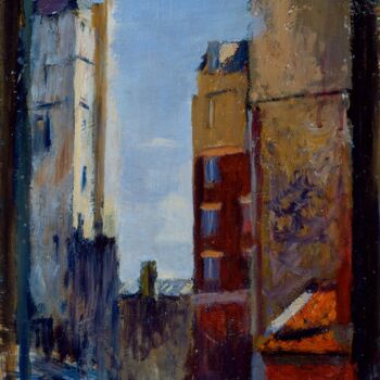Painting titled "Rue des Reculettes" by Jon Von, Original Artwork, Oil