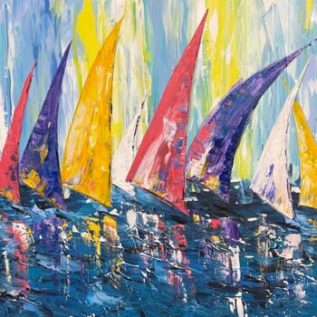 Pittura intitolato "Sailing 29" da Olya Jonas, Opera d'arte originale, Acrilico