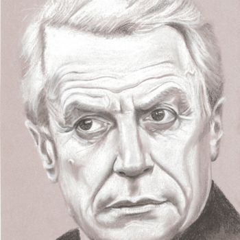 Drawing titled "André DUSSOLIER" by Jonath, Original Artwork