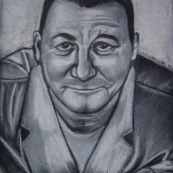 Drawing titled "Coluche" by Jonath, Original Artwork