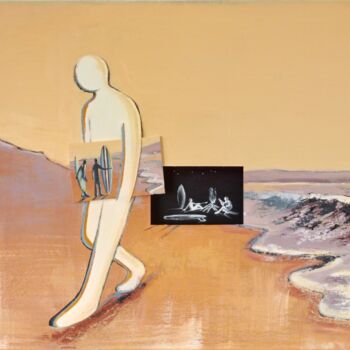 Картина под названием "Surf Buddies" - Jonathan Grego, Подлинное произведение искусства, Акрил Установлен на Деревянная рама…