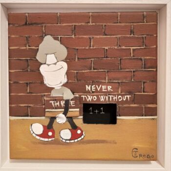 Schilderij getiteld "Never 2 without..." door Jonathan Grego, Origineel Kunstwerk, Acryl