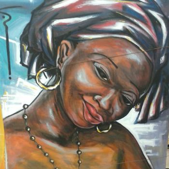 Peinture intitulée "kitambala" par La Jokambi, Œuvre d'art originale