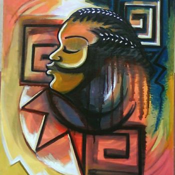 Картина под названием "le savoir" - La Jokambi, Подлинное произведение искусства