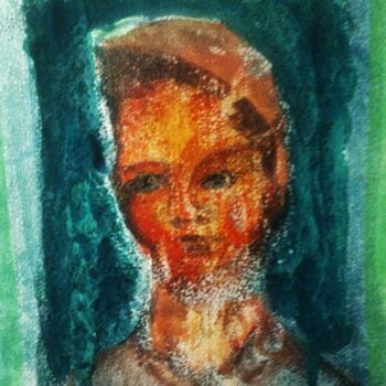 Картина под названием "The Child" - Jonathan Max-Bernard, Подлинное произведение искусства, Пастель