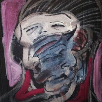 Картина под названием "Head 5" - Jonathan Max-Bernard, Подлинное произведение искусства, Масло Установлен на Другая жесткая…
