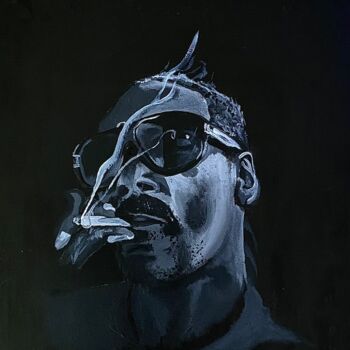 Peinture intitulée "Smoke Dogg" par Jonathan Onoz, Œuvre d'art originale, Acrylique