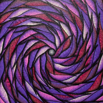Painting titled "Spirale violacée." by Jonathan Pradillon, Original Artwork, Acrylic Mounted on Wood Stretcher frame