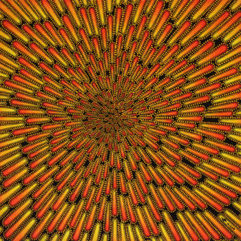 Картина под названием "Particule chaude." - Jonathan Pradillon, Подлинное произведение искусства, Акрил Установлен на Деревя…