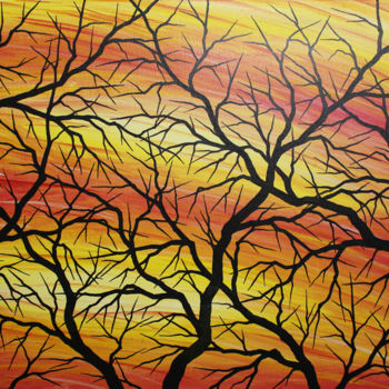 제목이 "Silhouettes de bran…"인 미술작품 Jonathan Pradillon로, 원작, 아크릴 나무 들것 프레임에 장착됨