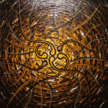 绘画 标题为“Sens bruni” 由Jonathan Pradillon, 原创艺术品, 丙烯 安装在木质担架架上