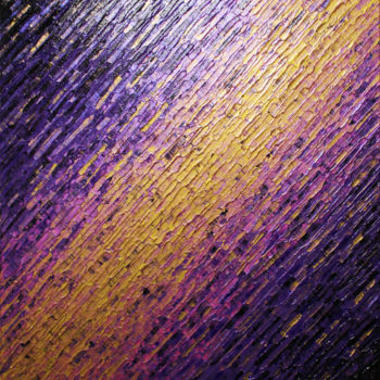 Painting titled "Texture couteau dor…" by Jonathan Pradillon, Original Artwork, Acrylic Mounted on Wood Stretcher frame