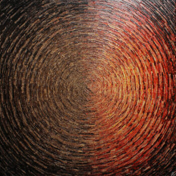 Pintura titulada "Éclat mixte marron…" por Jonathan Pradillon, Obra de arte original, Acrílico Montado en Bastidor de camill…
