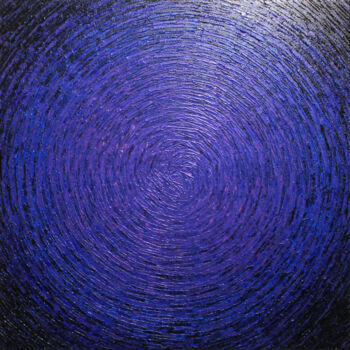 Malerei mit dem Titel "Éclat violet bleu." von Jonathan Pradillon, Original-Kunstwerk, Acryl Auf Keilrahmen aus Holz montiert